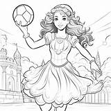 Premium AI Image  Magical Princess Bump Printable Volleyball Coloring sketch template