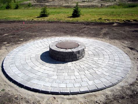 Round Paver Patio With Fire Pit Kit - amarelogiallo