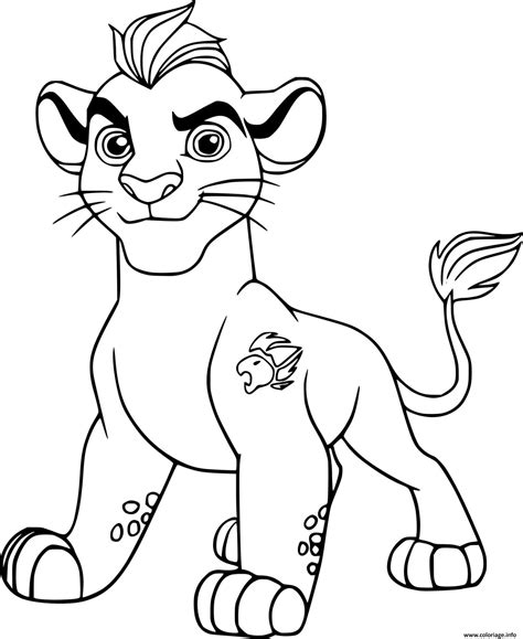 Coloriage kion la garde du roi lion - JeColorie.com