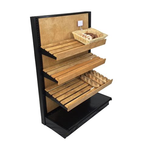 Bread Display Shelves | Wood Gondola End Cap | DGS Retail Bread Display, Pastry Display, Cap ...