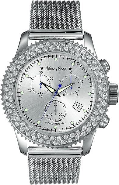 Marc Ecko Men's E17500G1 Silver Stainless-Steel Quartz Watch with Silver Dial: Amazon.ca: Watches