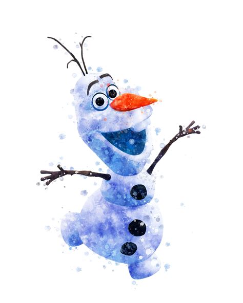 Olaf Print Olaf Frozen Printable Olaf Watercolor Painting | Etsy ...