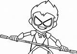 Robin Teen Titans Go Try To Defend Himself Coloring page Printable sketch template