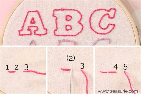 Embroidery Letters - Easiest Stitches for Letters | TREASURIE