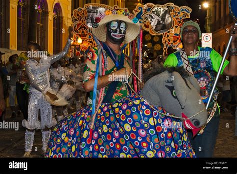 Carnival Parade at night, Recife, Pernambuco State, Brazil Stock Photo ...