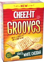 Cheez-It Grooves Sharp White Cheddar