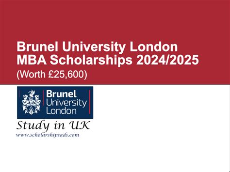 Brunel University London MBA Scholarships 2024/2025 (Worth £25,600)