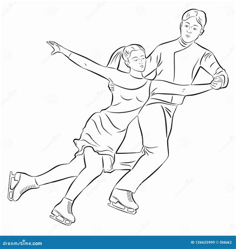 Illustration Of Figure Skating Couple , Vector Draw | CartoonDealer.com ...