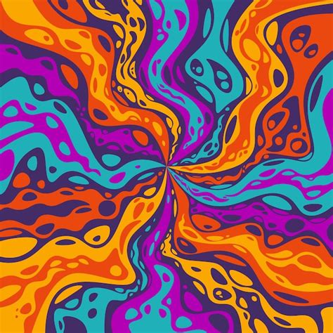 Premium Vector | Abstract colorful psychedelic groovy background Vector ...