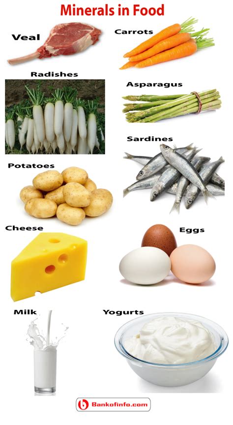 Examples of Minerals in Food