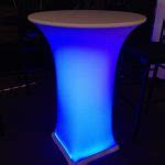 White Round Spandex Cocktail Table Cover - A1 Party Rental