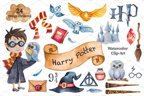 Harry Potter Book Art Watercolor