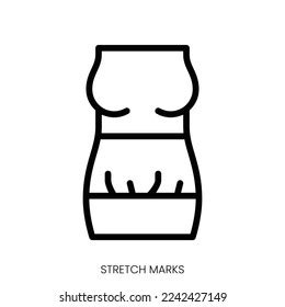 Stretch Marks Icon Line Art Style Stock Vector (Royalty Free) 2242427149 | Shutterstock