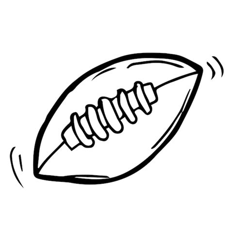 Premium Vector | Vector single sketch ball for rugby american football