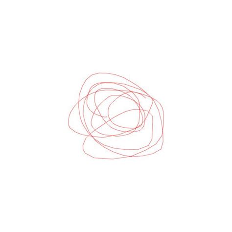 Red Flower Line Drawing