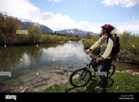 Mountain biking in Canada Stock Photo - Alamy