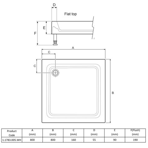 Mira Flight Square Shower Tray | 800mm x 800mm | 1.1783.005.WH