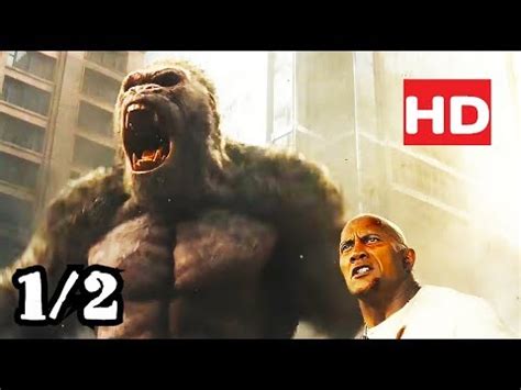 Rock and Gorilla George VS Crocodile and the Wolf ''Rampage'' (2018) (1/2) (6/8) - YouTube