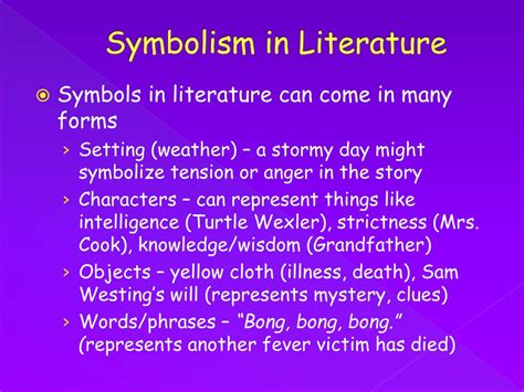 Example Symbolism In Literature