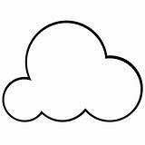 Cloud Outline To Color Free Printable sketch template