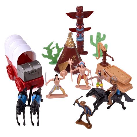 Wild West Cowboys Indians Toy Plastic Figures, Toy Soldiers Native American 41965898165 | eBay