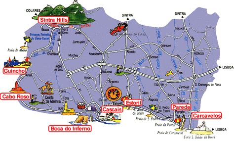 A map of Sintra Cascais natural park | Cascais, Natural park, Sintra