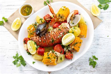 Seafood Boil With Lobster - Oh So Foodie