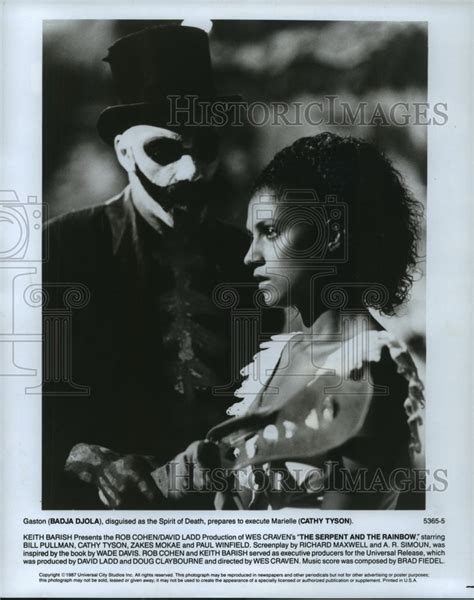 1987 Press Photo Badja Djola and Cathy Tyson in The Serpent and the Ra - Historic Images