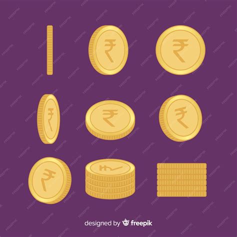 Free Vector | Indian rupee coin set