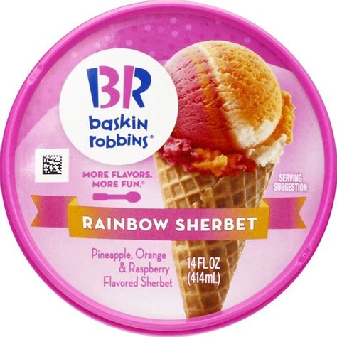 Baskin Robbins Sherbet, Rainbow (14 oz) from Safeway - Instacart