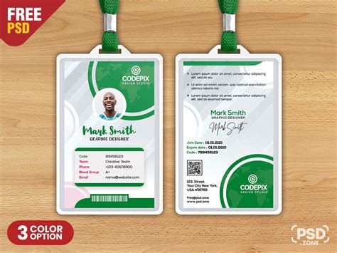 Simple Corporate Office Identity Card Design PSD - PSD Zone