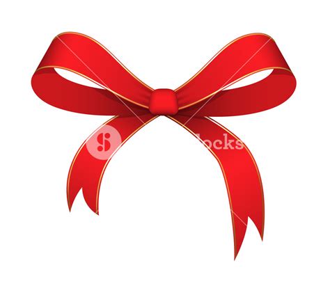 Christmas Ribbon Bow Vector Royalty-Free Stock Image - Storyblocks