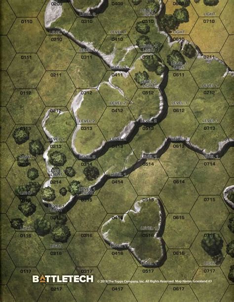 BattleTech Grasslands Desert 3 Paper Full-Color Double-Sided Map 18 x ...