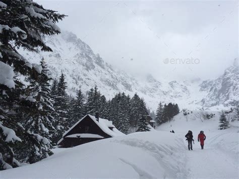 Hiking in the snowy mountains Stock Photo by marinavm06 | PhotoDune