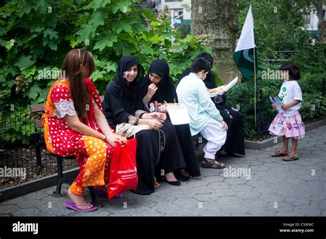 Pakistani-Americans gather in Madison Square Park in New York Stock ...