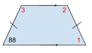 Find the measures of the numbered angles in the isosceles trapezoid ...