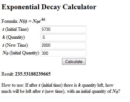 Rivenge's Blog: PHP Exponential Decay Calculator