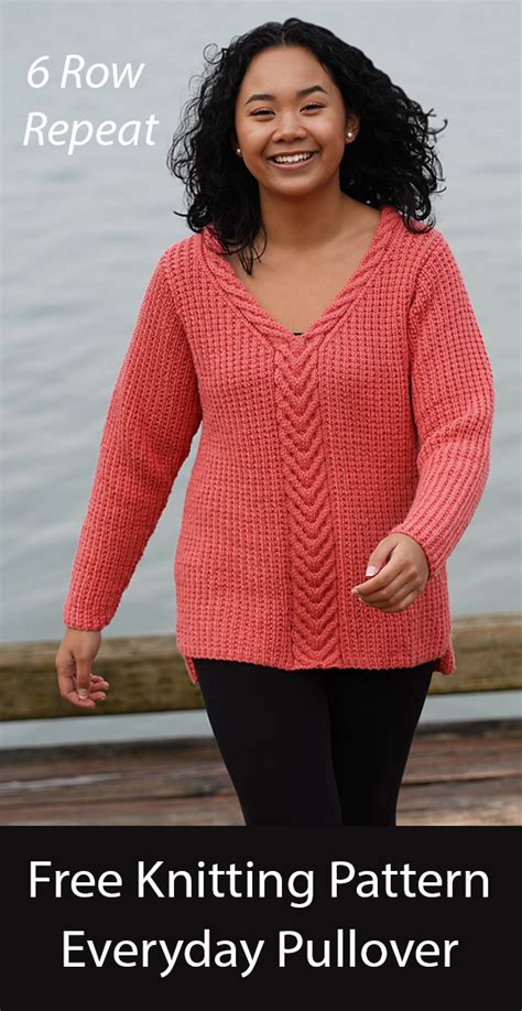 Sweater with Central Detail Knitting Patterns- In the Loop Knitting