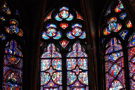 Stained Glass in Sainte Chapelle Paris Stock Photo - Image of gothic, stained: 9461866