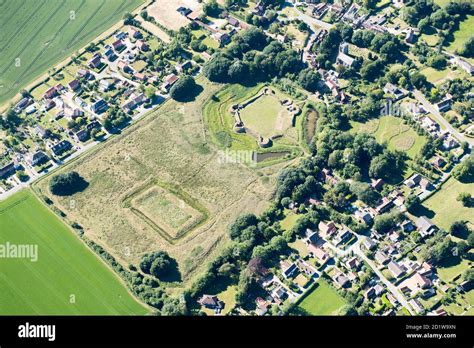 The remains of Bolingbroke Castle and Civil War siegework, Old Bolingbroke, Lincolnshire, 2018 ...