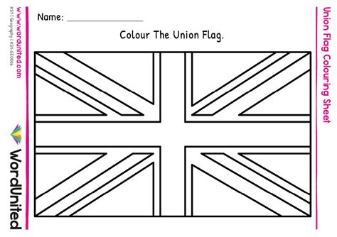 Union Flag Colouring Sheet - WordUnited