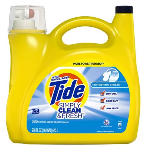 Tide Simply Clean & Fresh Ultra Concentrated Liquid Detergent, 208 oz — Goisco.com