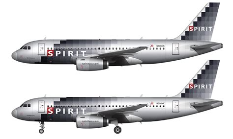 Spirit Airlines A319s in three different liveries – Norebbo