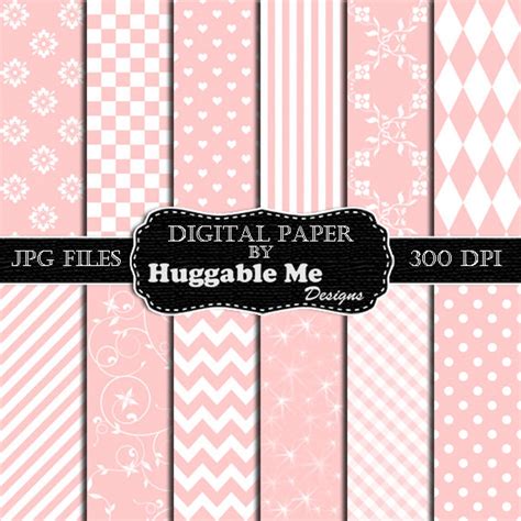 Pink Scrapbook Paper Instant Download Light Pink Pattern - Etsy