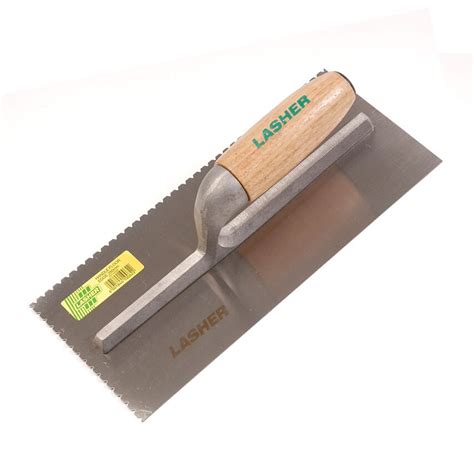 Shop Lasher Floor Trowel with A Serrated Edge & Wooden Handle - 280mm - Trowels & Plasterwork ...