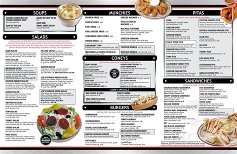 Leo's Coney Island menu in Grand Rapids, Michigan, USA