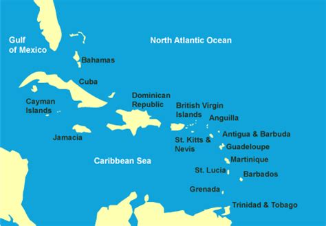 Jamaica Map Caribbean Sea