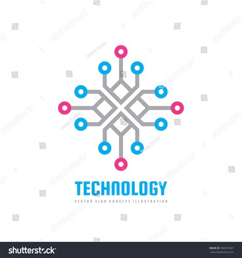 Technology Vector Logo Template Concept Illustration Stock Vector ...