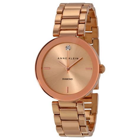 Anne Klein Rose Dial Rose Gold-tone Ladies Watch 1362RGRG - Anne Klein - Watches - Jomashop