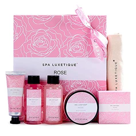 Spa Luxetique Spa Kit for Women, Rose Spa Gift Set, Relaxing Home Spa Kits, Spa Gifts for Women ...